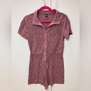 Wild Fable Pink and Purple Button-Up Romper